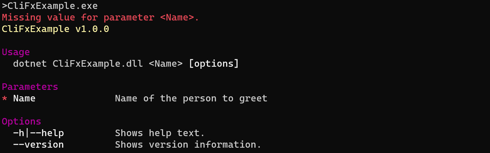 Hello Name Missing
